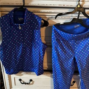 Lilly Pulitzer Luxletic Work out Top and capri leggings xl top and large bottoms